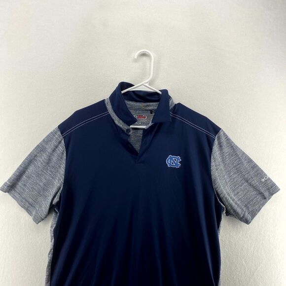 Columbia Golf Navy North Carolina Embroidered Polo Athletic Wear Mens Size XL - Picture 7 of 12
